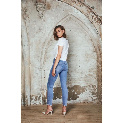 Homage Slim Jeans Scalopped Edge - Lt Vintage Homage Slim Jeans Scalopped Edge - Lt Vintage